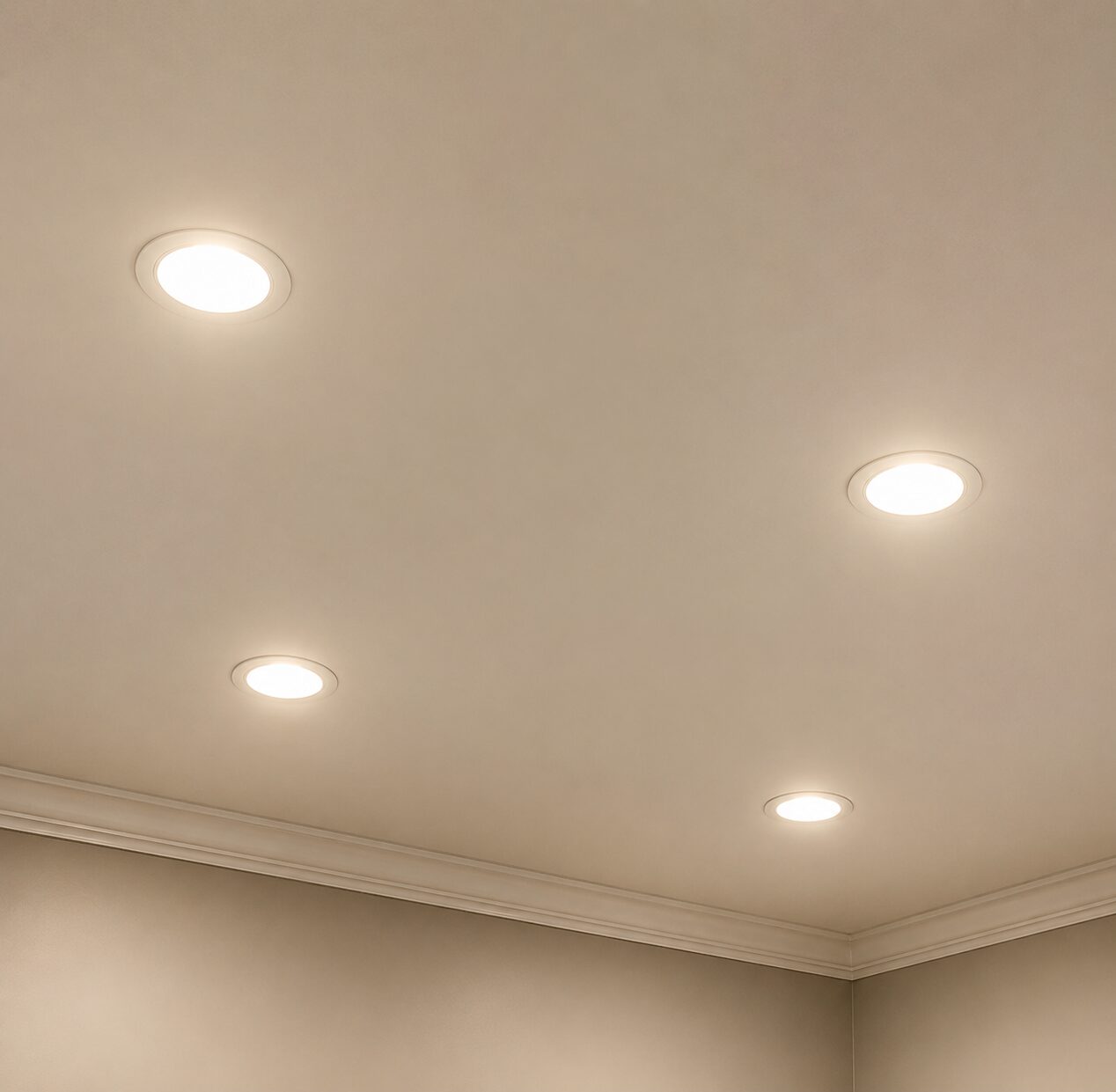 Ceiling lights in a modern home interior