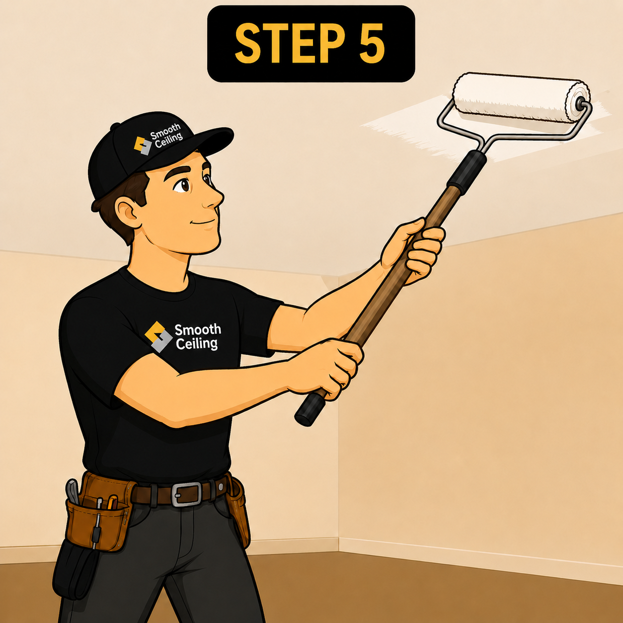 Step 5 of ceiling installation process