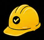 Yellow safety helmet used in construction